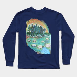 water lily pond Long Sleeve T-Shirt